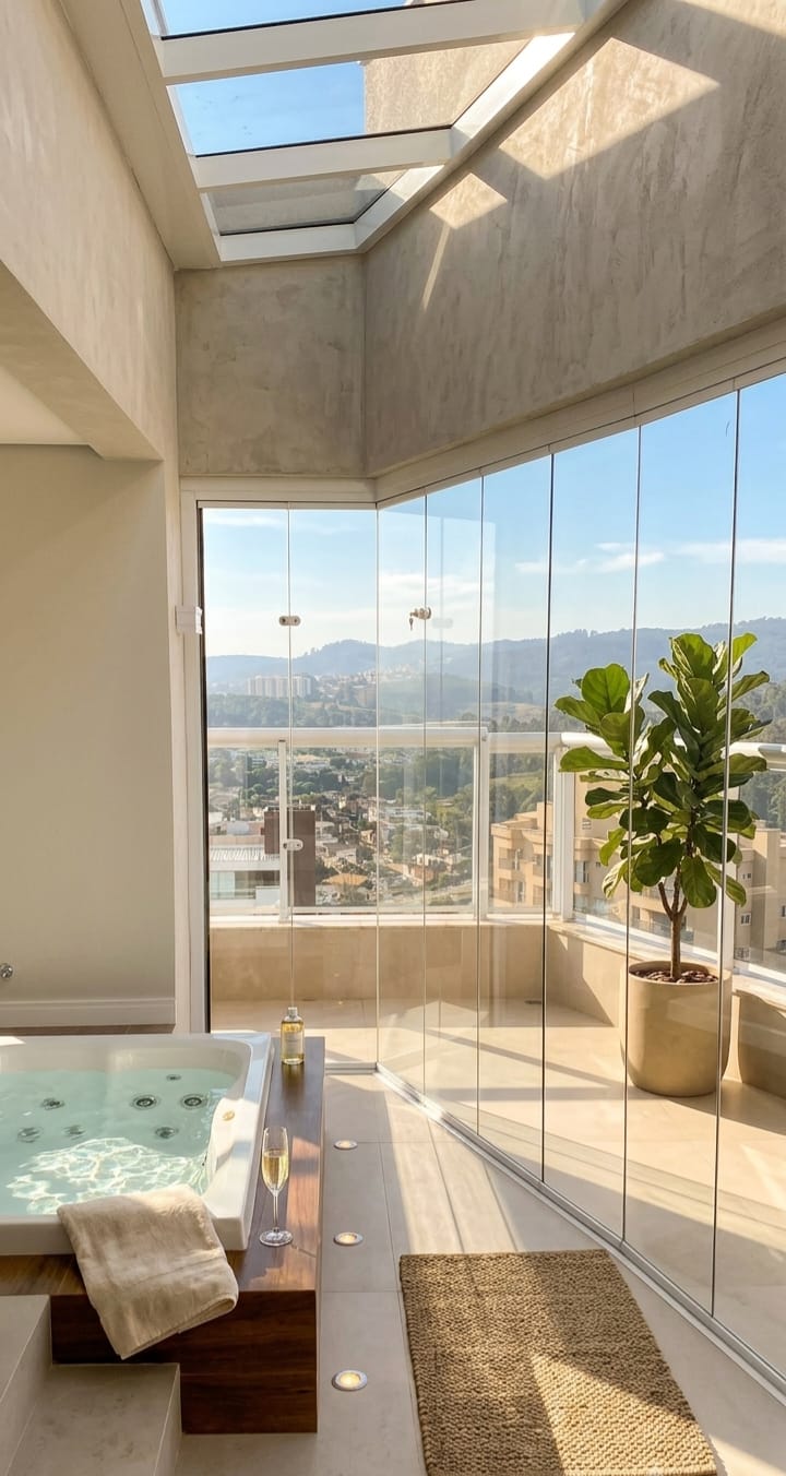 Iluminação natural em ambientes com vidro